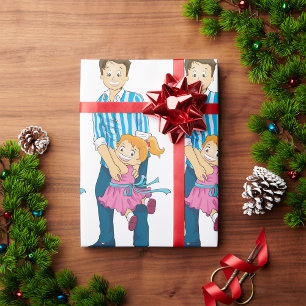 Father And Daughter Wrapping Paper