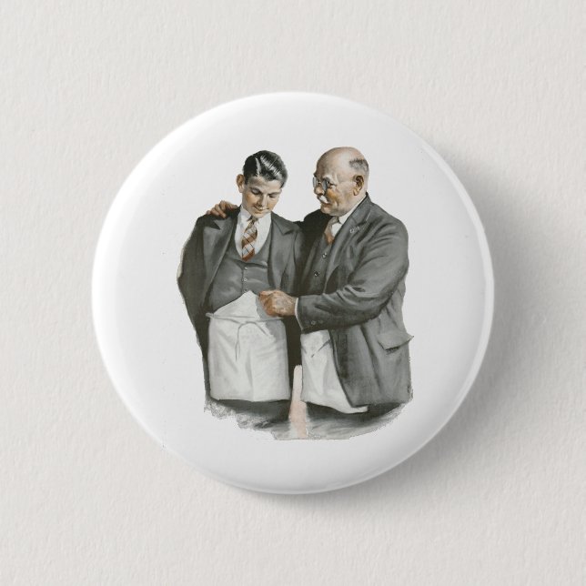 Father and Son 6 Cm Round Badge (Front)