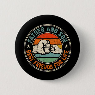 Father And Son Best Friends For Life  6 Cm Round Badge