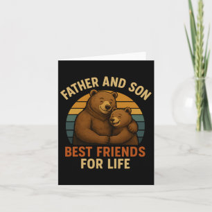 Father And Son Best Friends For Life Papa Bear Ret Card