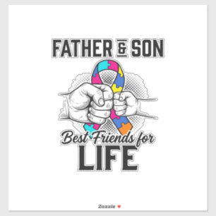Father and Son Best Friends for Life Puzzle Ribbon