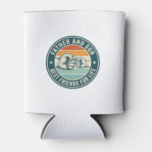 Father and Son Best Friends Vintage Fist Bump Shir Can Cooler
