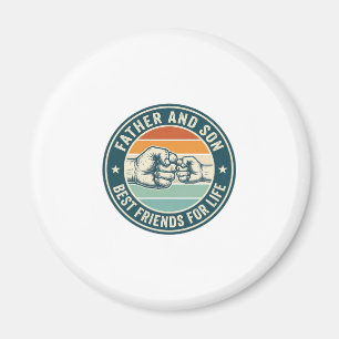Father and Son Best Friends Vintage Fist Bump Shir Magnet