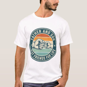 Father and Son Best Friends Vintage Fist Bump Shir T-Shirt
