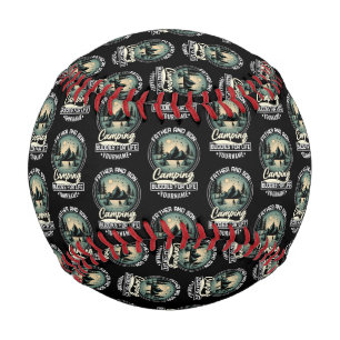 Father And Son Camping Buddies For Life Baseball