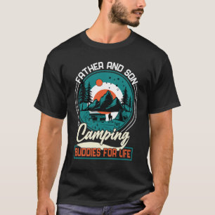 Father and Son Camping Buddies Funny Camper Gift T-Shirt