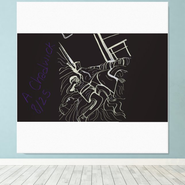 Father and Son  Canvas Print (Insitu(Wood Floor))