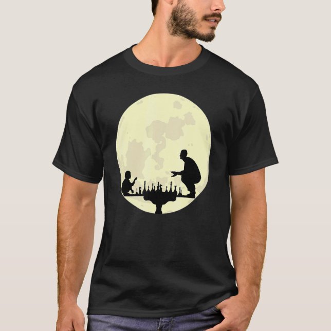 Father And Son Chess Game Chess Player T-Shirt (Front)