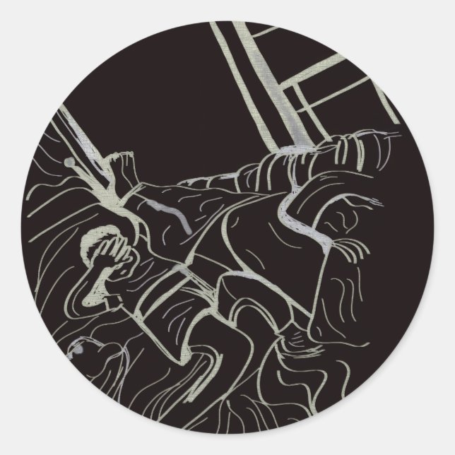 Father and Son  Classic Round Sticker (Front)