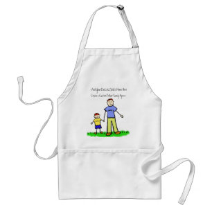 Father and Son Family Character Custom Art Apron