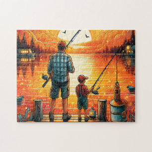 Father and Son Fishing Jigsaw Puzzle