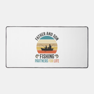 Father and Son Fishing Partners for Life Design_1 Desk Mat