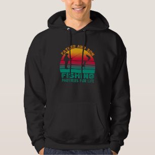 Father And Son Fishing Partners For Life Retro Fat Hoodie