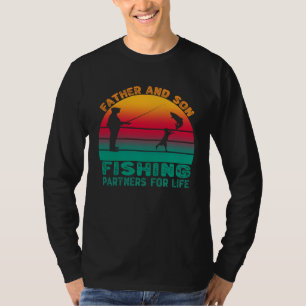 Father And Son Fishing Partners For Life Retro Fat T-Shirt
