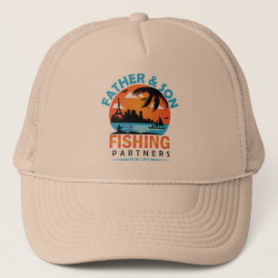 Father and Son Fishing Partners for Life Trucker Hat
