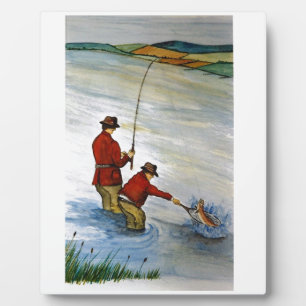 Father and son fishing trip plaque