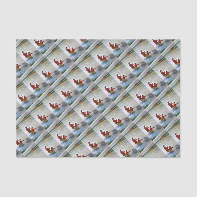 Father and son fishing trip tissue paper (Front)
