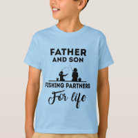 Father and son fishing word art T-Shirt