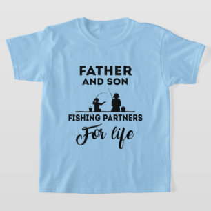Father and son fishing word art T-Shirt