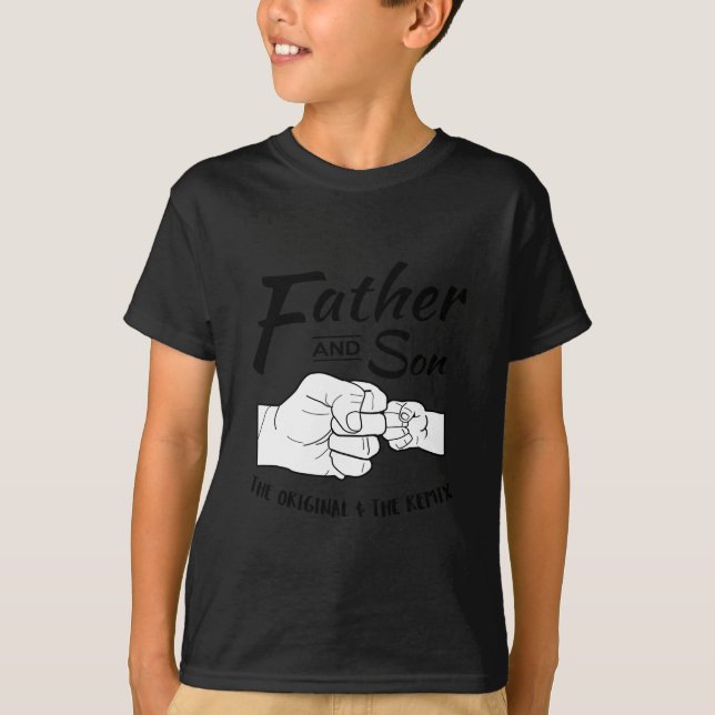 Father and Son Fist bump T-Shirt (Front)