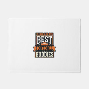 Father and Son Football Buddies Vintage Shirt Desi Doormat