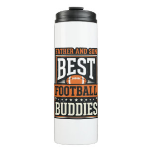 Father and Son Football Buddies Vintage Shirt Desi Thermal Tumbler