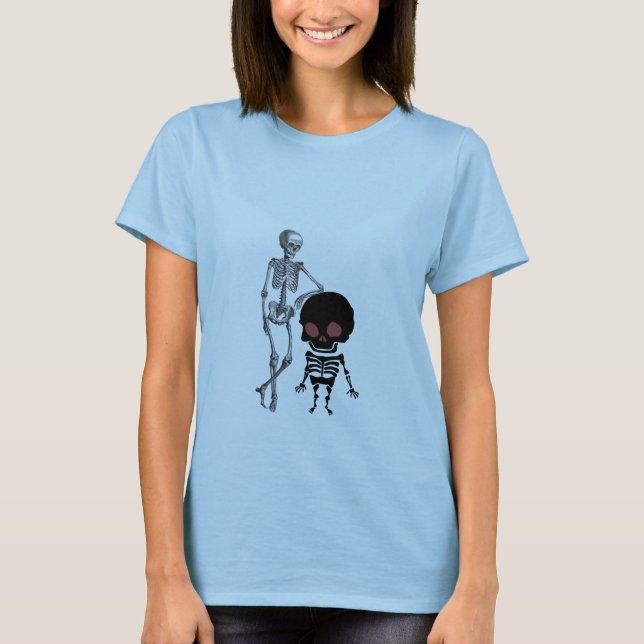 Father and son funny skeleton  T-Shirt (Front)
