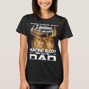 Father And Son Hunting Lifetime Dad's Buddy Hunter T-Shirt