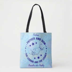 Father and Son Legend and Legacy Custom   Tote Bag