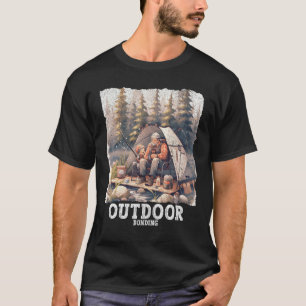 Father and Son Outdoor Bonding Camping Fishing Adv T-Shirt