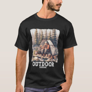 Father and Son Outdoor Bonding Camping Fishing Adv T-Shirt