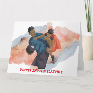 FATHER AND SON PLAYTIME CARD