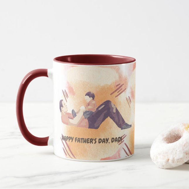 FATHER AND SON PRECIOUS MOMENT Mug (With Donut)