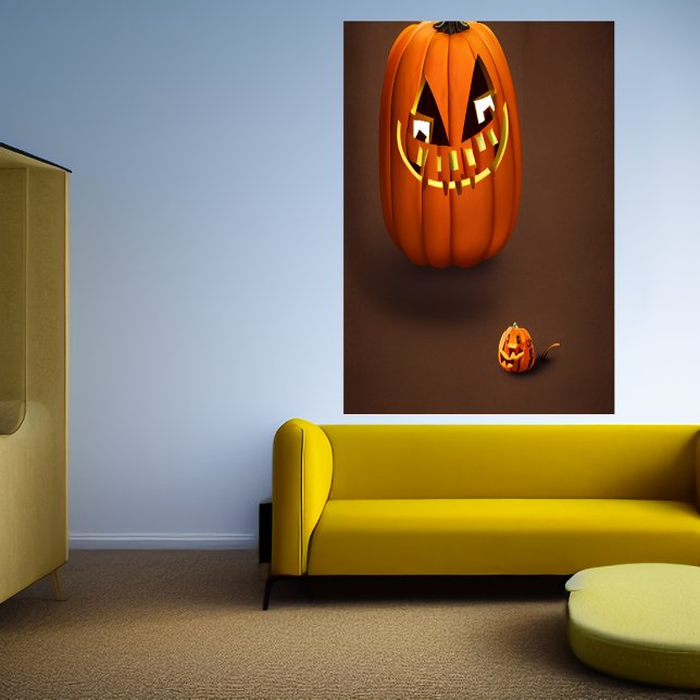 Father and son pumpkin | AI Art  Poster (Creator Uploaded)