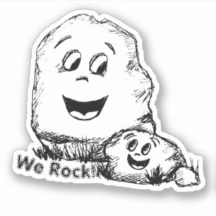 Father and Son Rocks Sketch