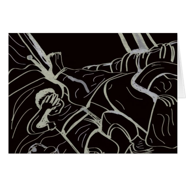 Father and Son Semi-gloss Greeting Card (Front Horizontal)