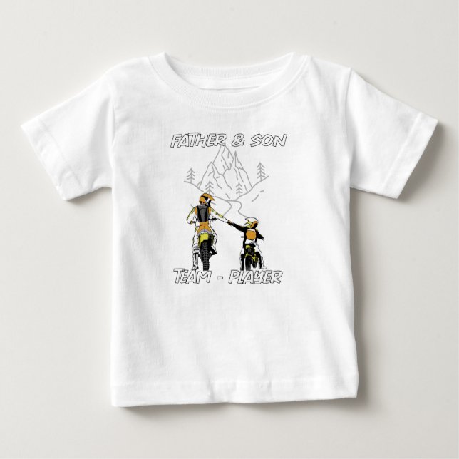 father and son team player baby T-Shirt (Front)