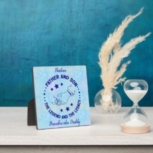 Father and Son The Legend and Legacy Personalised Plaque