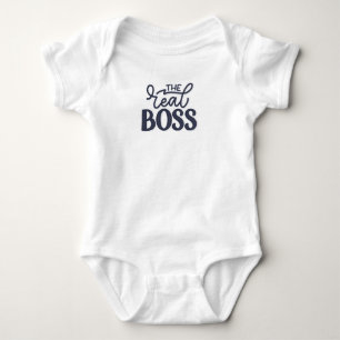 Father and Son "the real boss" Baby Bodysuit