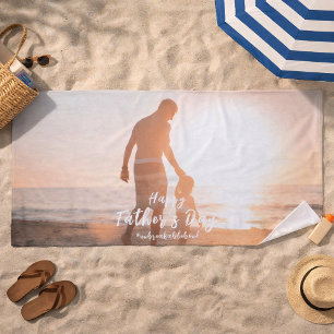 Father And Son Unbreakable Bond Father's Day Gifts Beach Towel