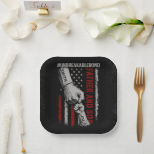 Father And Son Unbreakable Bond Father's Day Gifts Paper Plate