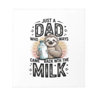 father and son with milk sloth graphic design-01 notepad