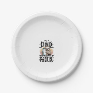 father and son with milk sloth graphic design-01 paper plate