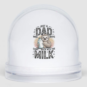 father and son with milk  sloth graphic design-01 snowglobe