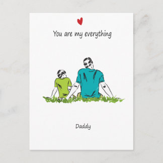  Father and toddler, father day gift idea Postcard
