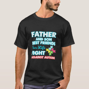 Father Ans Son Bff Autism Awareness Graphic Design T-Shirt