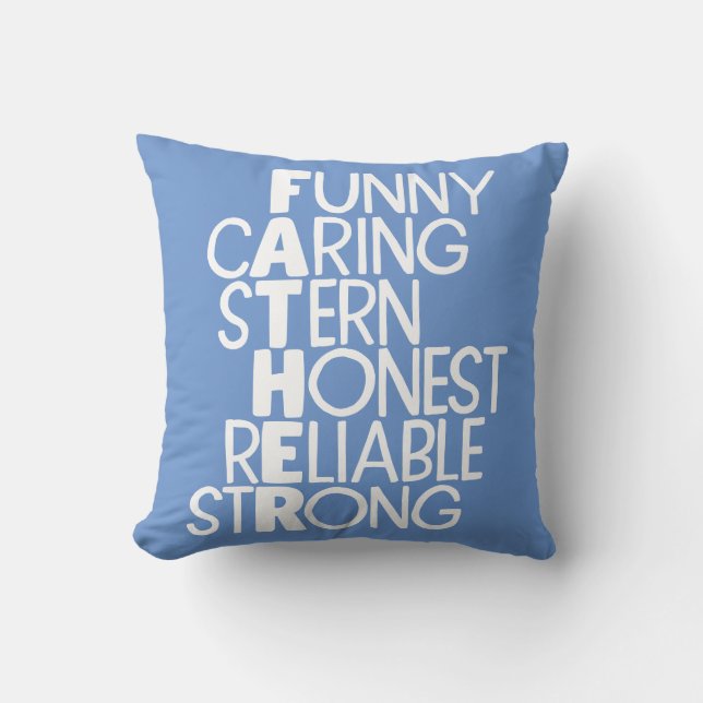 Father Attributes Crossword Art Cushion (Front)