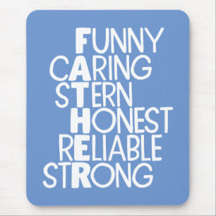 Father Attributes Crossword Art Mouse Pad