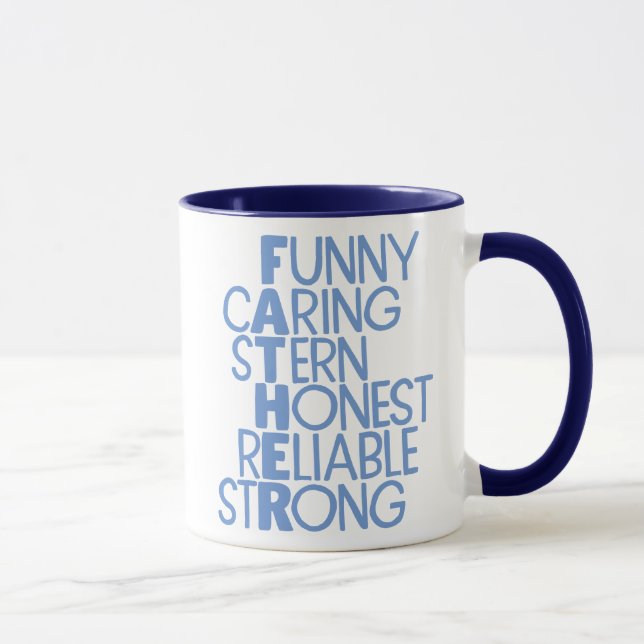 Father Attributes Crossword Art Mug (Right)