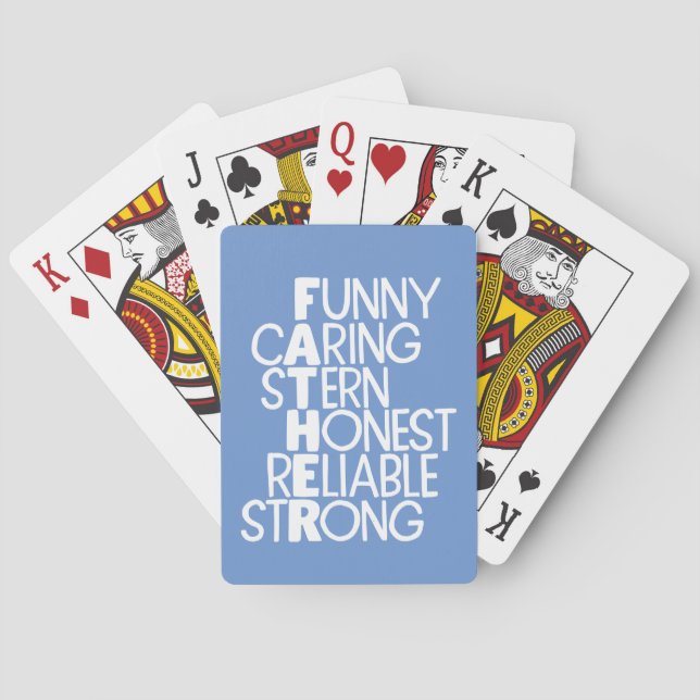 Father Attributes Crossword Art Playing Cards (Back)